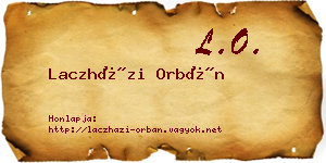 Laczházi Orbán névjegykártya
